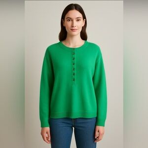 Women’s Crew Neck Pullover Sweater Size XXL Kelly Green Coastal Fisherman